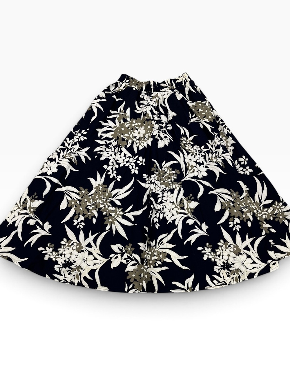 Vintage Elizabeth Claire Floral Maxi Skirt Women’s M Blue Cotton USA Pockets